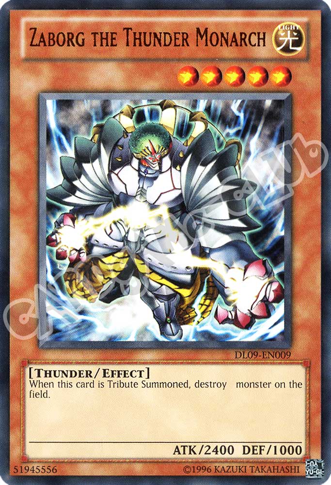 DL09-EN009 Zaborg the Thunder Monarch rara verde unlimited (EN) -NEAR MINT-