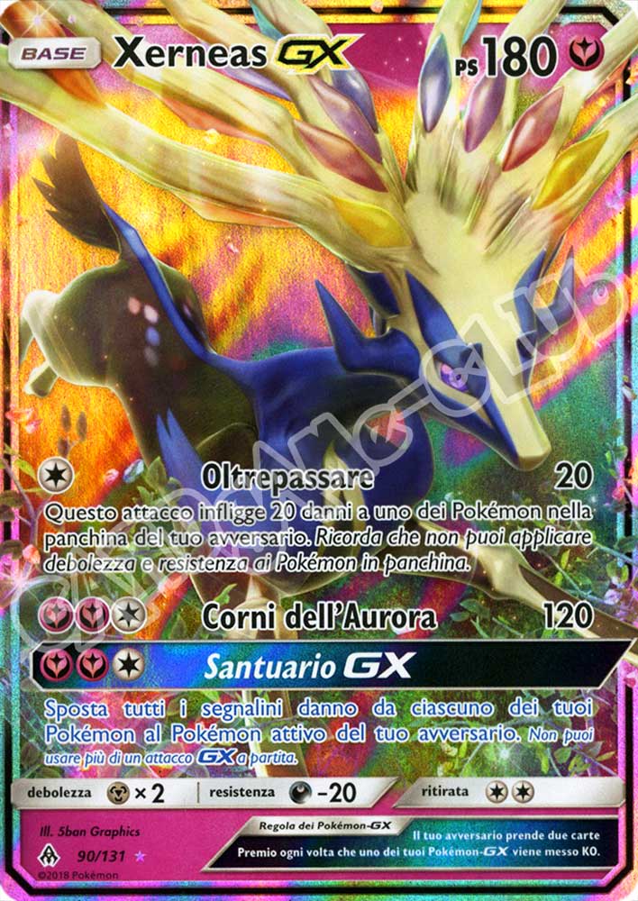 090 / 131 Xerneas GX rara GX foil (IT) -NEAR MINT-