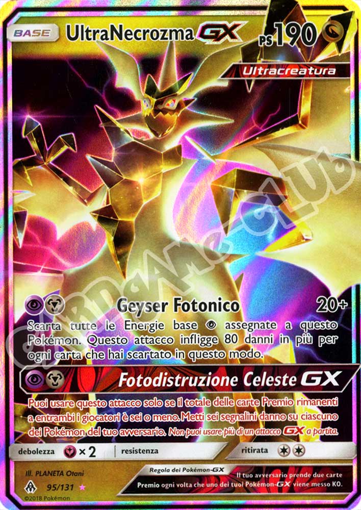 095 / 131 Ultra Necrozma GX rara GX foil (IT) -NEAR MINT-