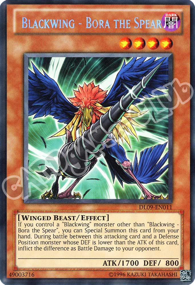 DL09-EN011 Blackwing - Bora the Spear rara blu unlimited (EN) -NEAR MINT-