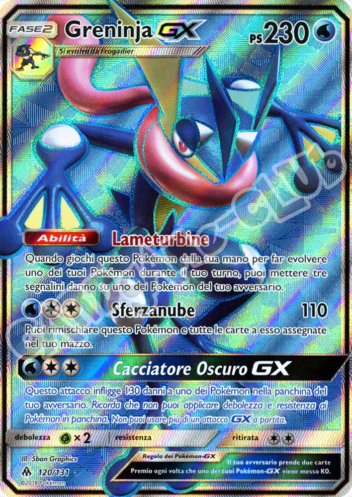 120 / 131 Greninja GX ultra rara foil (IT) -NEAR MINT-