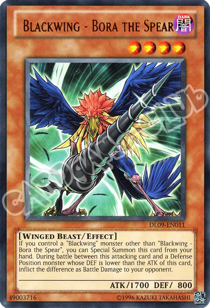 DL09-EN011 Blackwing - Bora the Spear rara verde unlimited (EN) -NEAR MINT-