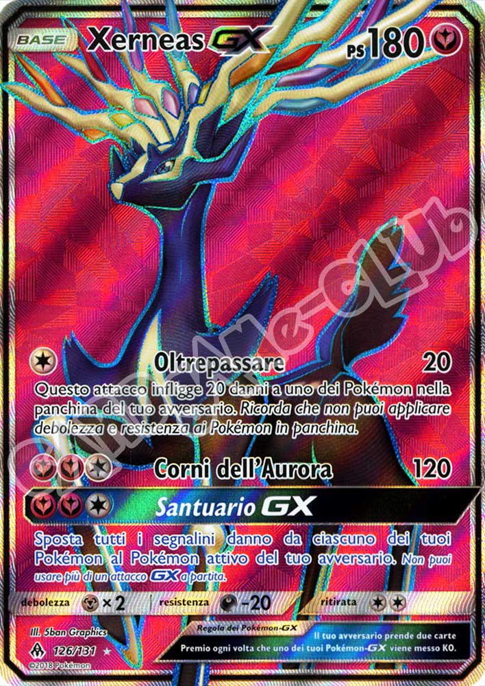 126 / 131 Xerneas GX ultra rara foil (IT) -NEAR MINT-