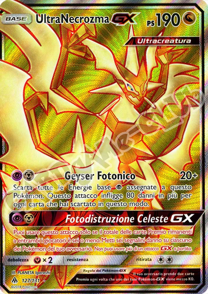 127 / 131 Ultra Necrozma GX ultra rara foil (IT) -NEAR MINT-