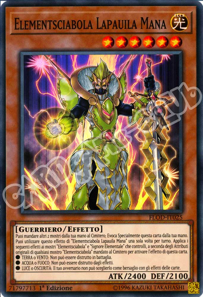 FLOD-IT025 Lapauila Mana Elementsciabola super rara 1a Edizione (IT) -NEAR MINT-