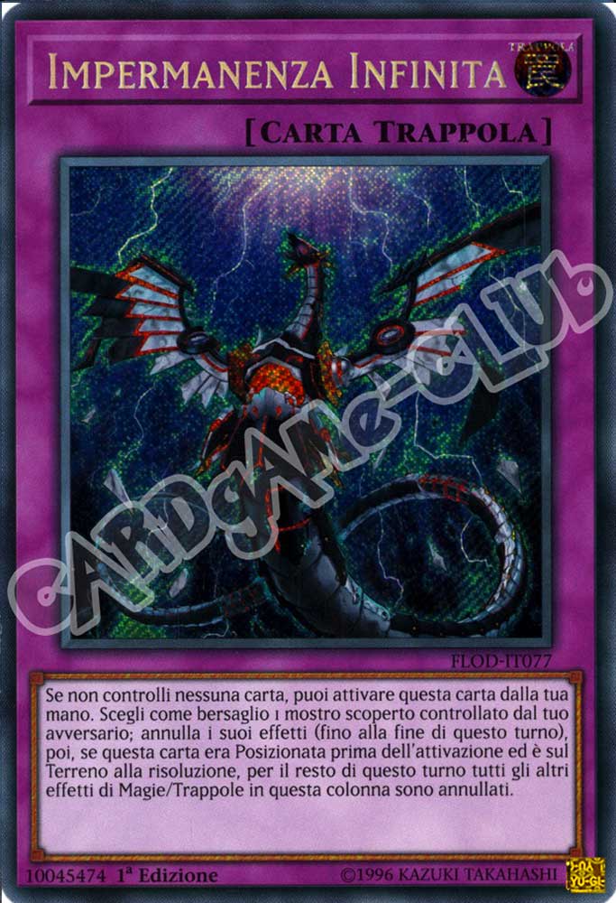 FLOD-IT077 Impermanenza Infinita rara segreta 1a Edizione (IT) -NEAR MINT-