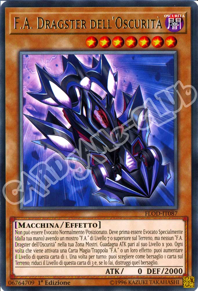 FLOD-IT087 F.A. Dragster dell'Oscurita' rara 1a Edizione (IT) -NEAR MINT-