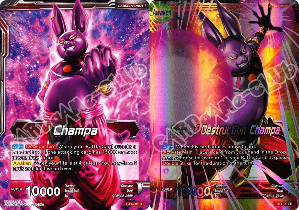 BT1-001 Champa // God of Destruction Champa rara normale/foil (EN) -NEAR MINT-