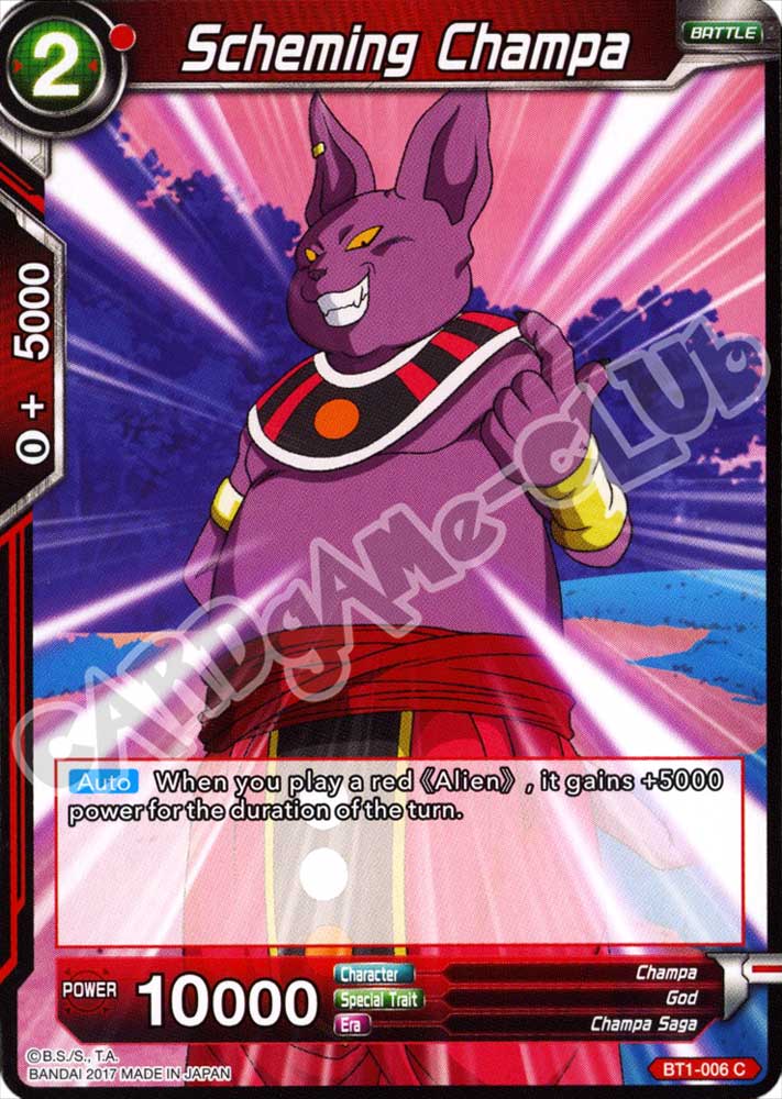 BT1-006 Scheming Champa comune normale (EN) -NEAR MINT-