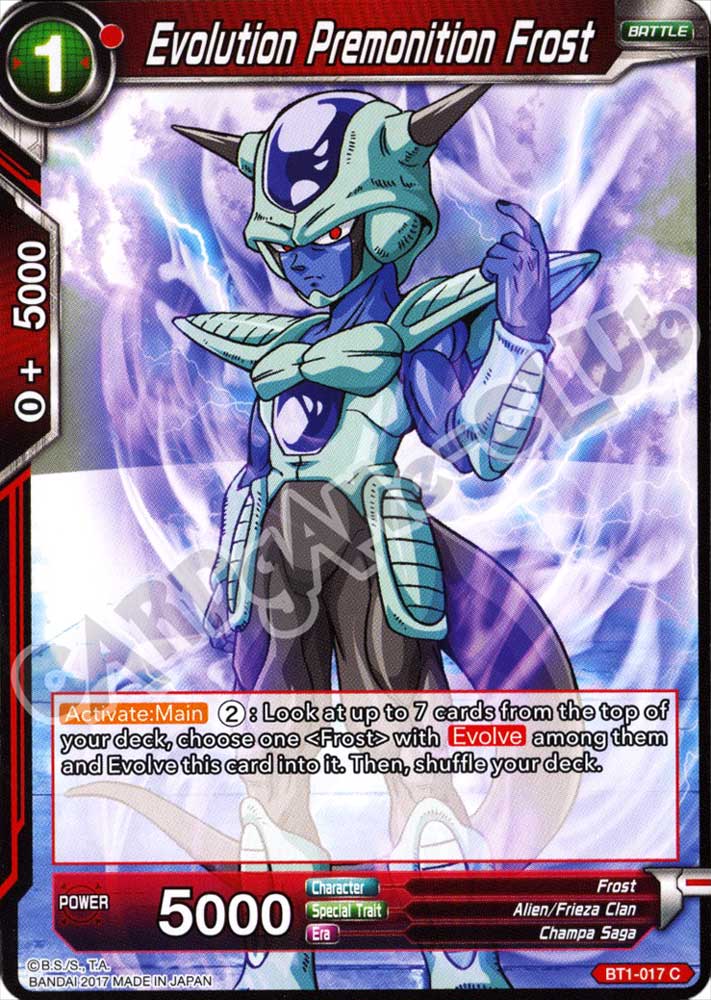 BT1-017 Evolution Premonition Frost comune normale (EN) -NEAR MINT-