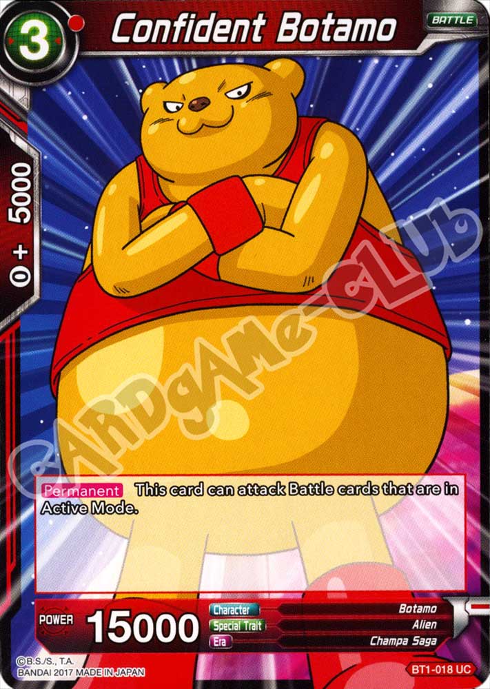 BT1-018 Confident Botamo non comune normale (EN) -NEAR MINT-