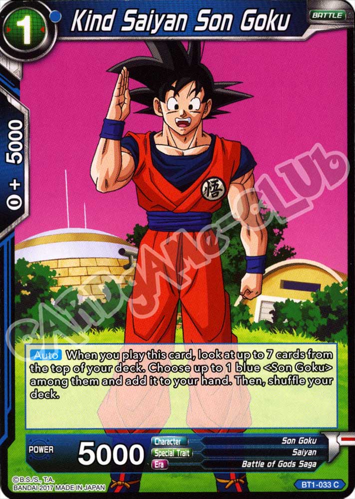 BT1-033 Kind Saiyan Son Goku comune normale (EN) -NEAR MINT-