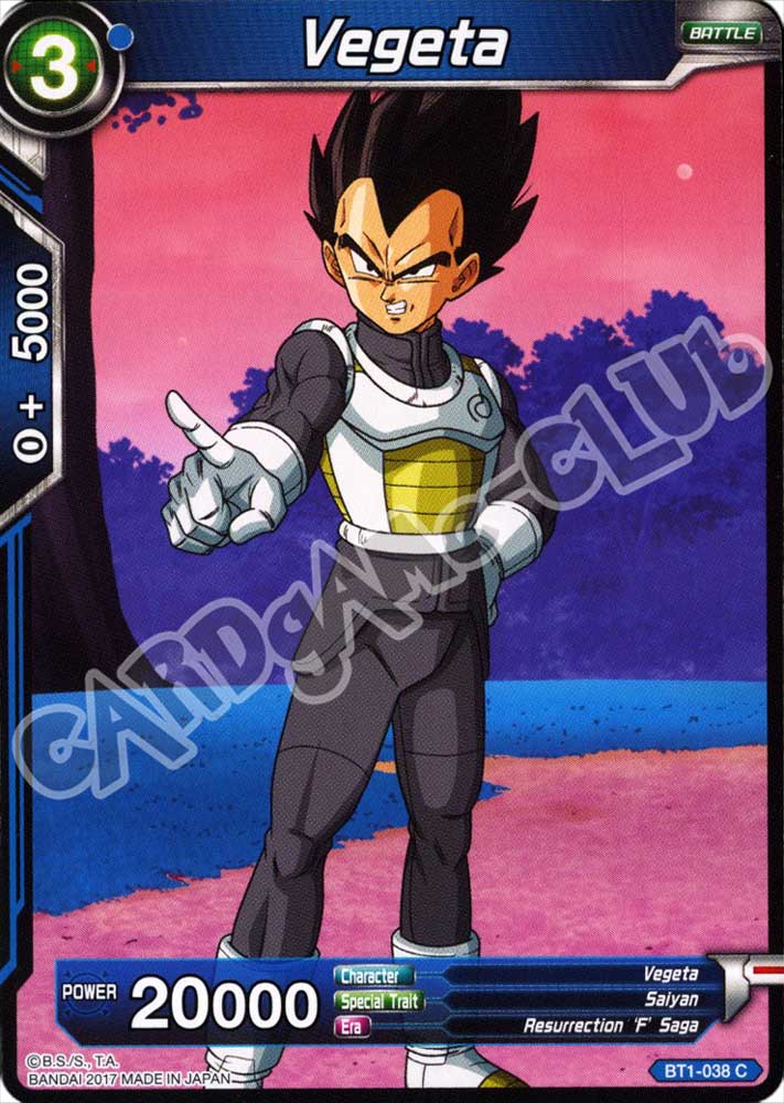 BT1-038 Vegeta comune normale (EN) -NEAR MINT-