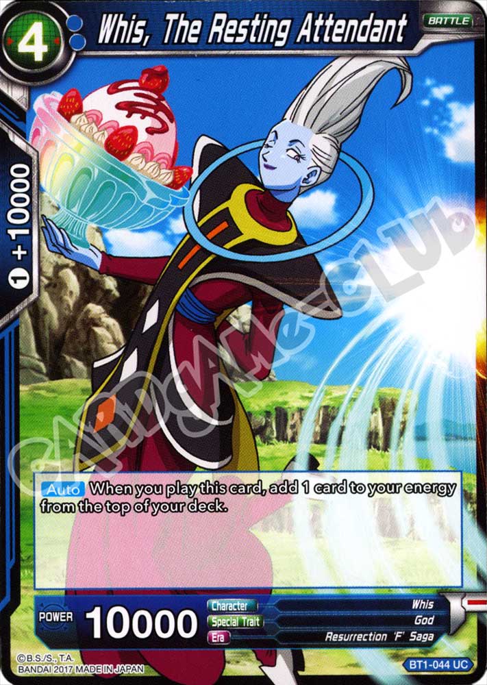 BT1-044 Whis, The Resting Attendant non comune normale (EN) -NEAR MINT-