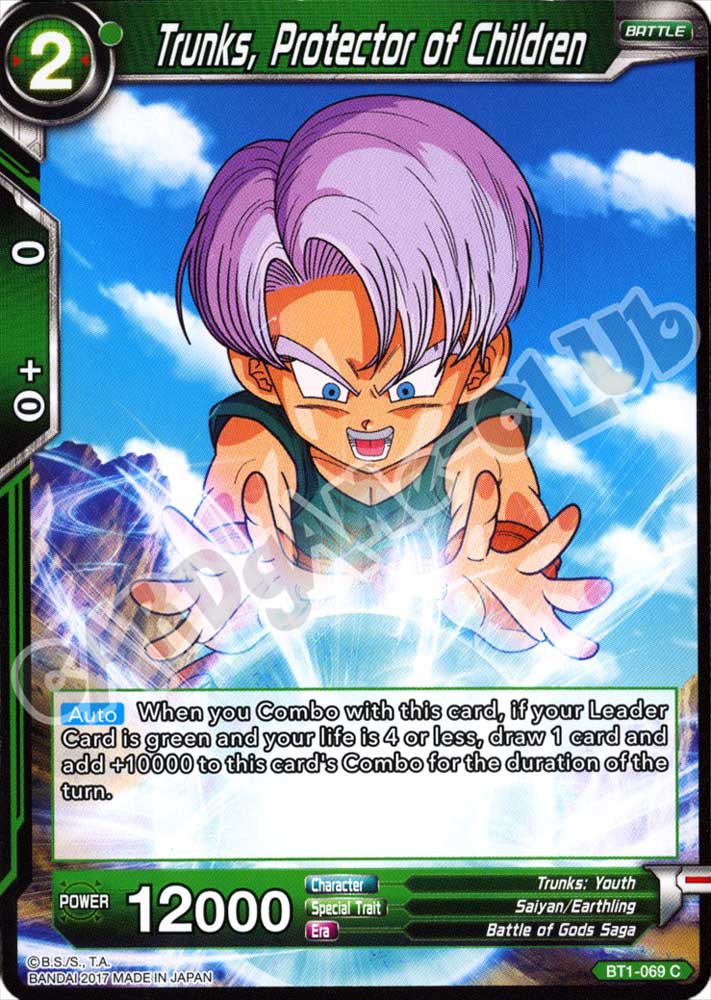 BT1-069 Trunks, Protector of Children comune normale (EN) -NEAR MINT-
