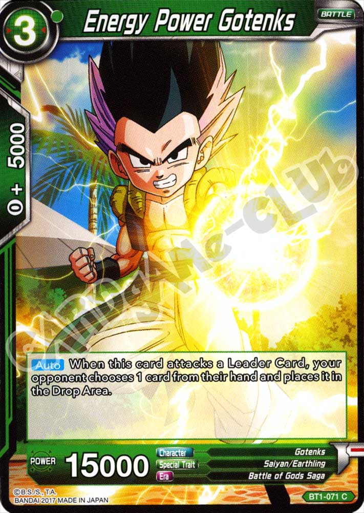 BT1-071 Energy Power Gotenks comune normale (EN) -NEAR MINT-