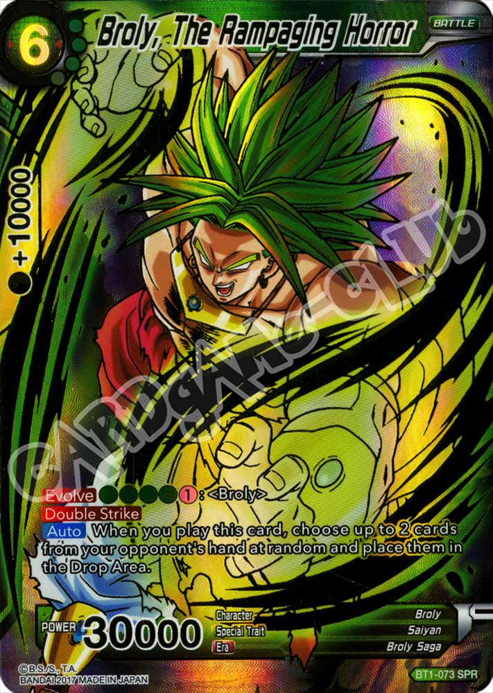 BT1-073 Broly, The Rampaging Horror rara speciale foil (EN) -NEAR MINT-
