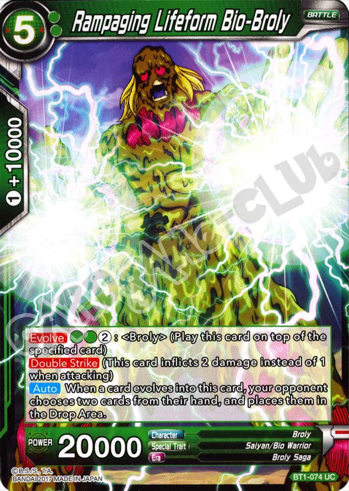BT1-074 Rampaging Lifeform Bio-Broly non comune normale (EN) -NEAR MINT-