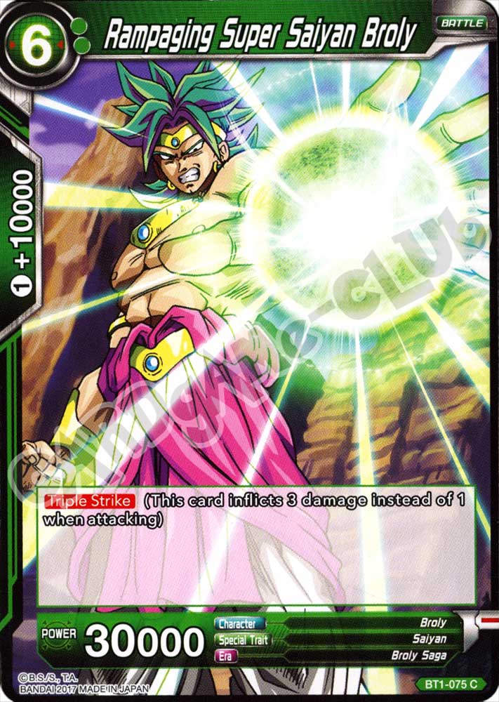 BT1-075 Rampaging Super Saiyan Broly comune normale (EN) -NEAR MINT-