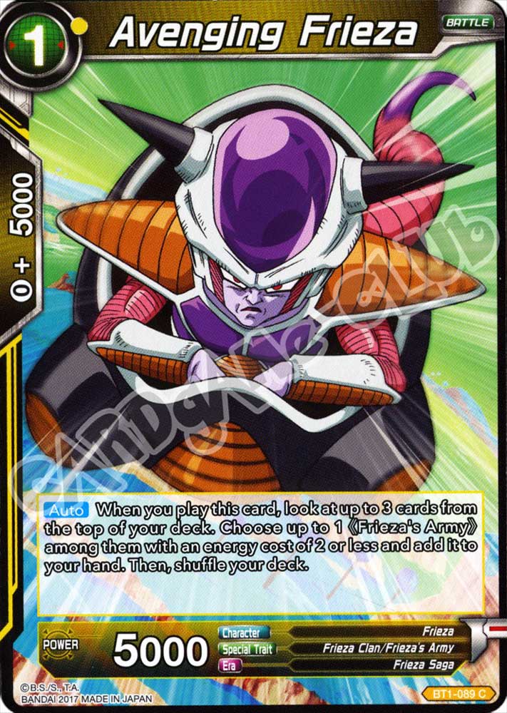 BT1-089 Avenging Frieza comune normale (EN) -NEAR MINT-