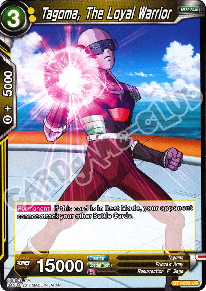 BT1-093 Tagoma, The Loyal Warrior non comune normale (EN) -NEAR MINT-