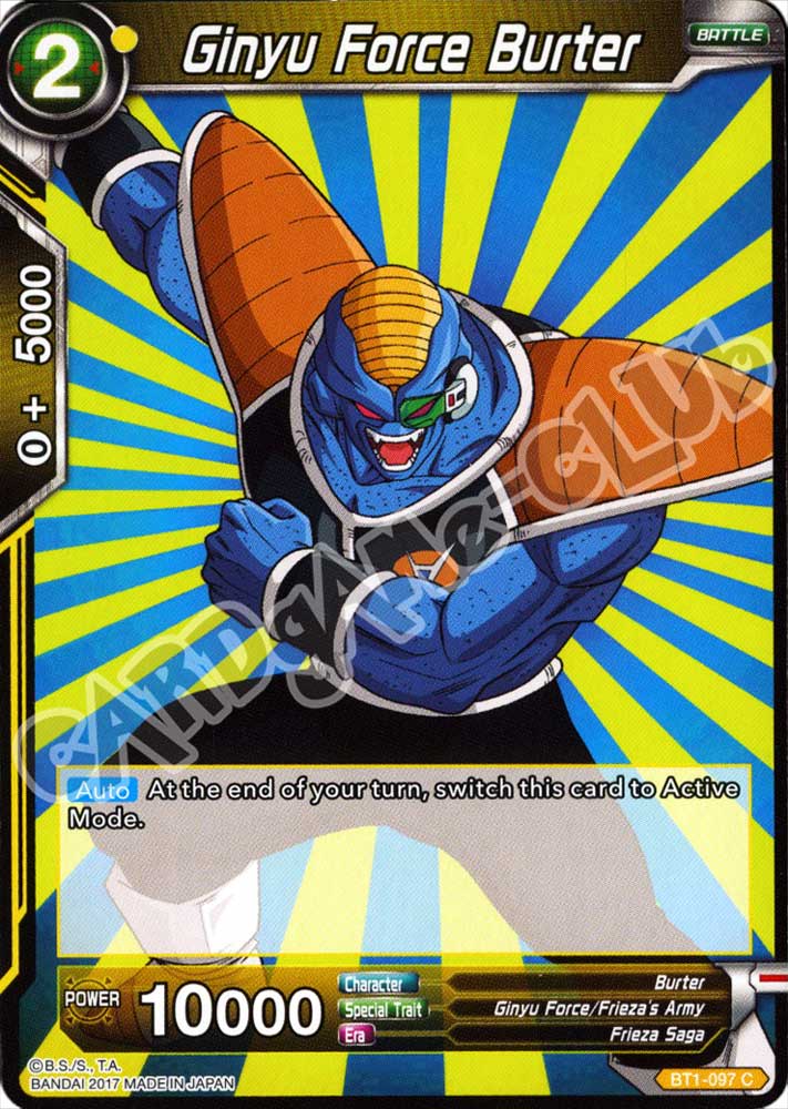 BT1-097 Ginyu Force Burter comune normale (EN) -NEAR MINT-
