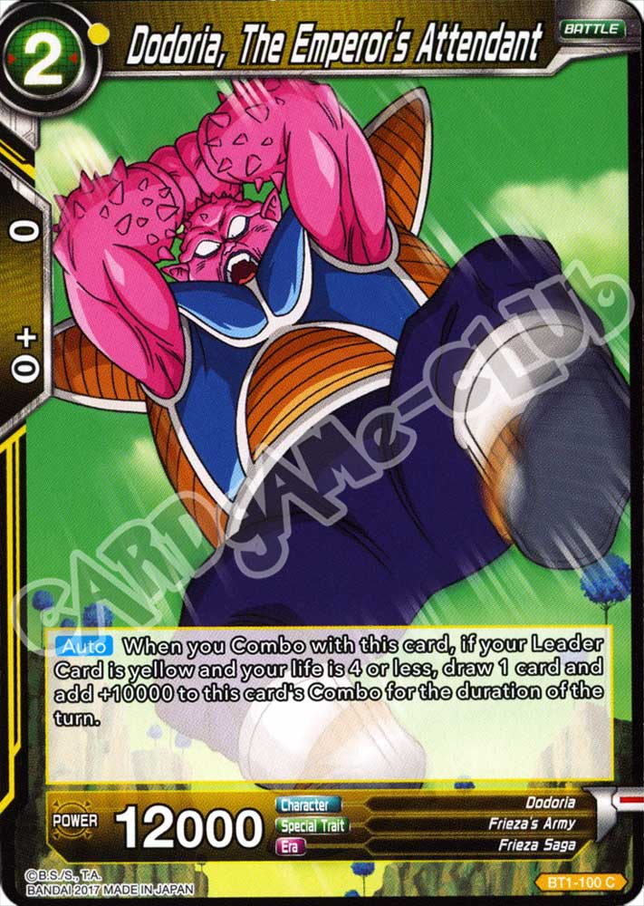 BT1-100 Dodoria, The Emperor's Attendant comune normale (EN) -NEAR MINT-