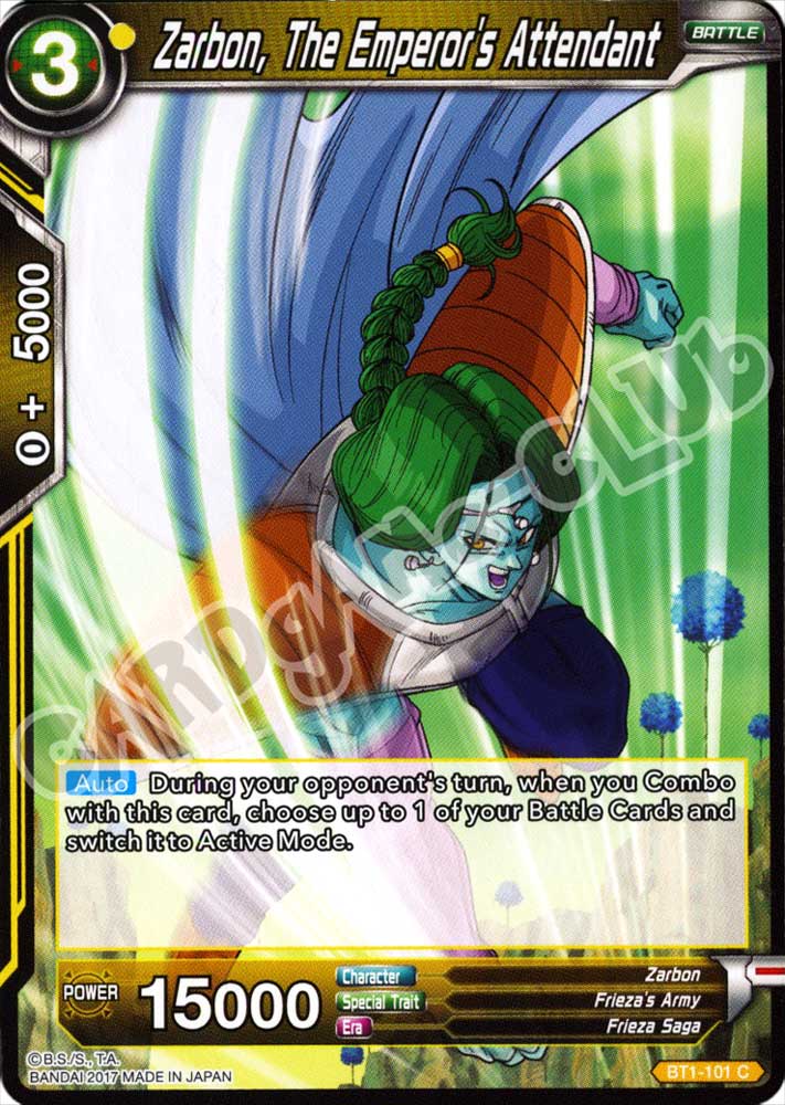BT1-101 Zarbon, The Emperor's Attendant comune normale (EN) -NEAR MINT-