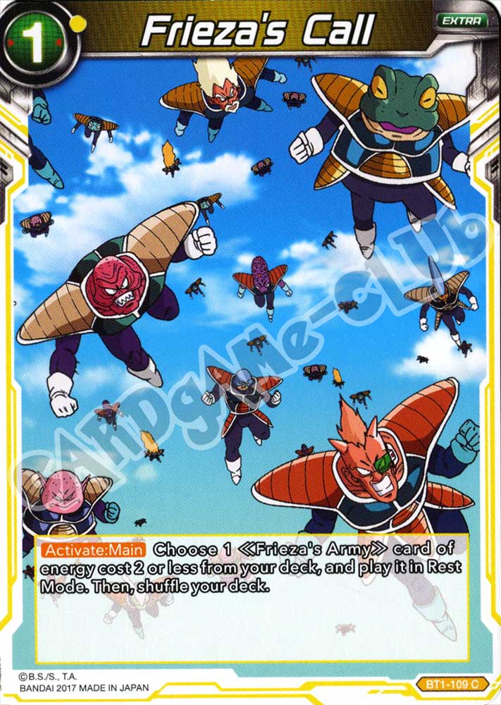 BT1-109 Frieza's Call comune normale (EN) -NEAR MINT-