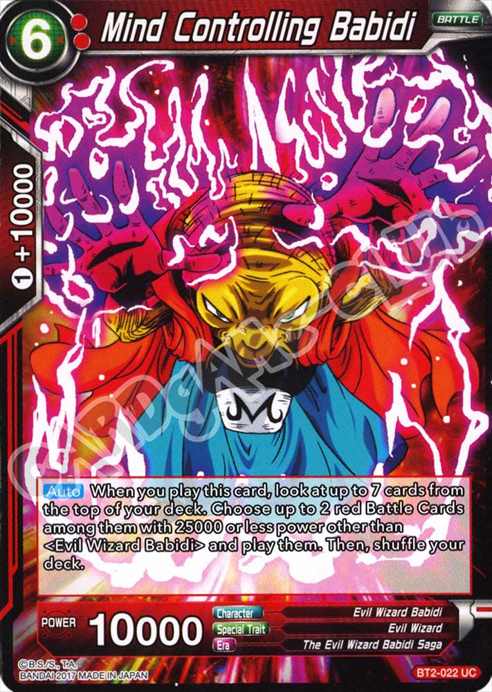 BT2-022 Mind Controlling Babidi non comune normale (EN) -NEAR MINT-