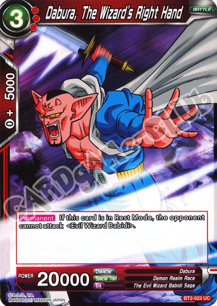 BT2-023 Dabura, The Wizard's Right Hand non comune normale (EN) -NEAR MINT-