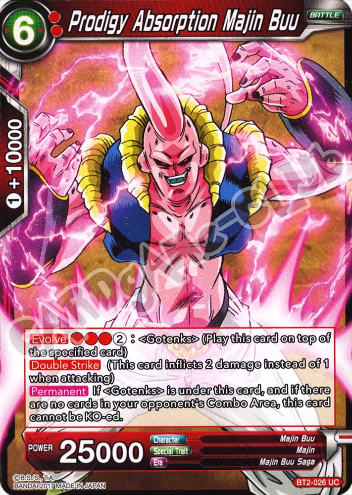 BT2-026 Prodigy Absorption Majin Buu non comune normale (EN) -NEAR MINT-