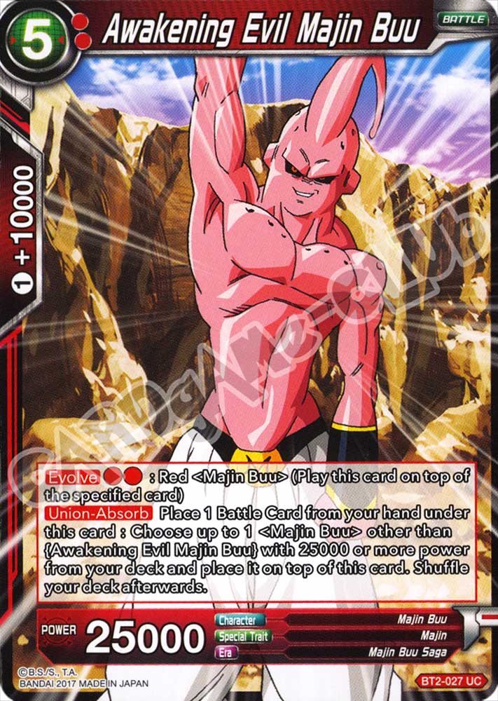 BT2-027 Awakening Evil Majin Buu non comune normale (EN) -NEAR MINT-