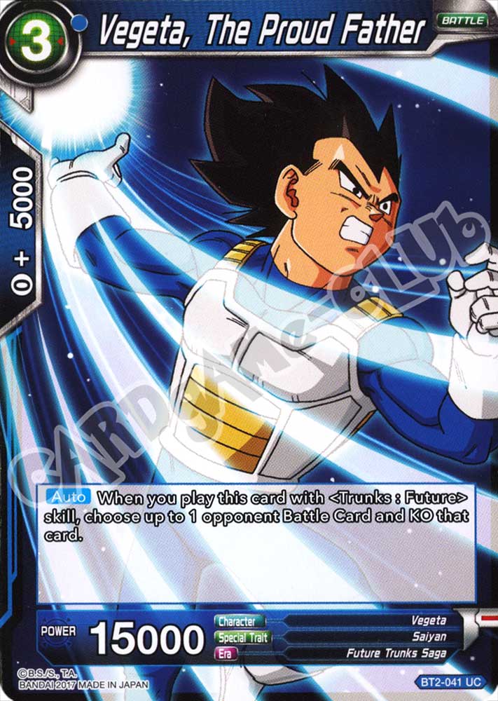BT2-041 Vegeta, The Proud Father non comune normale (EN) -NEAR MINT-