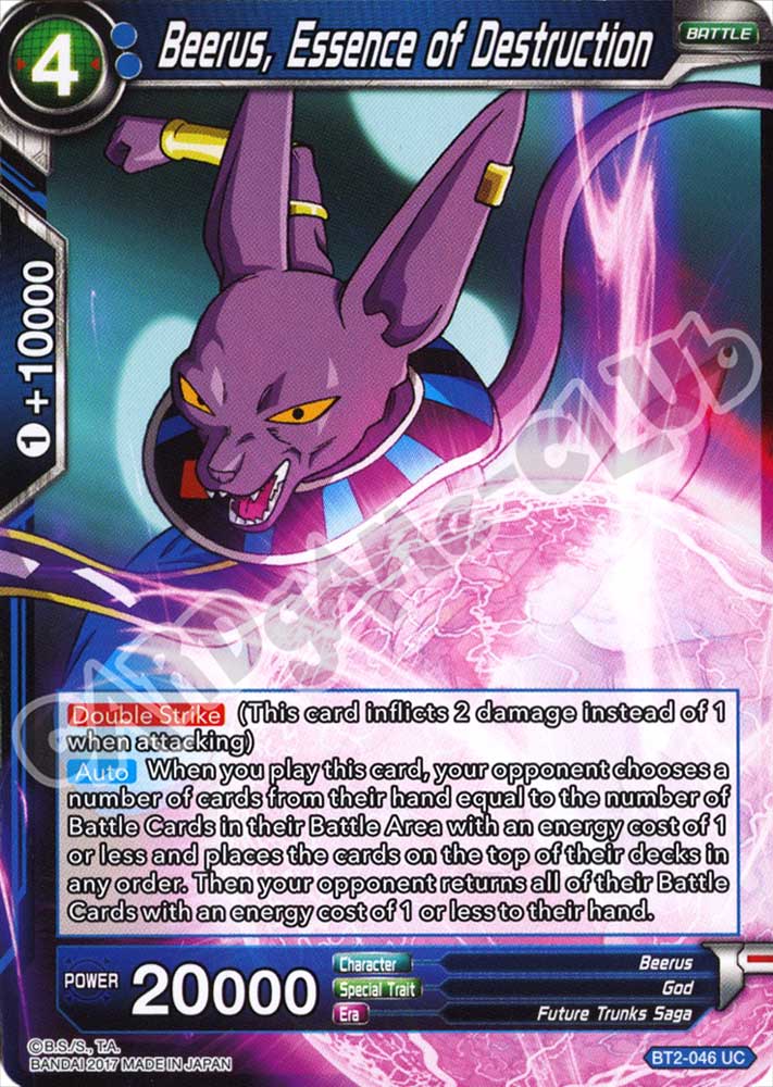 BT2-046 Beerus, Essence of Destruction non comune normale (EN) -NEAR MINT-