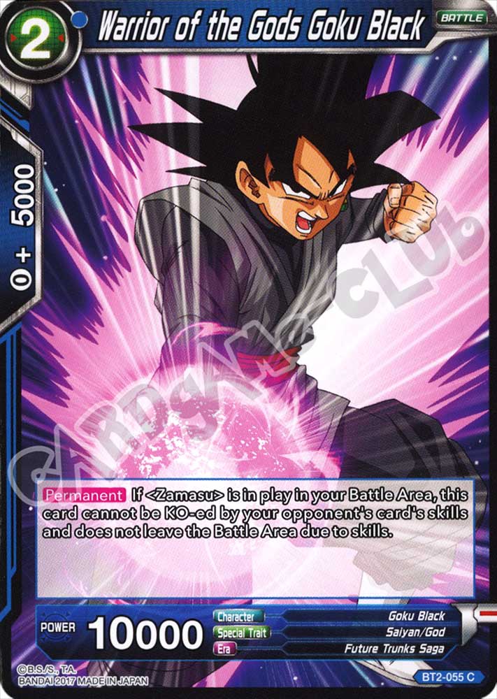 BT2-055 Warrior of the Gods Goku Black comune normale (EN) -NEAR MINT-