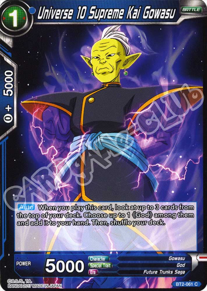 BT2-061 Universe 10 Supreme Kai Gowasu comune normale (EN) -NEAR MINT-