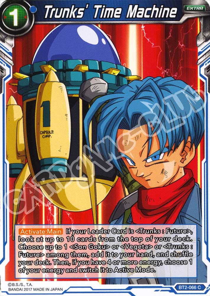 BT2-066 Trunks' Time Machine comune normale (EN) -NEAR MINT-