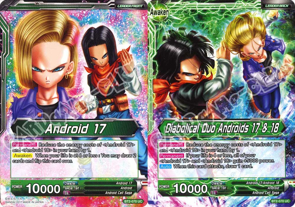 BT2-070 Android 17 // Diabolical Duo Androids 17 & 18 non comune normale/normale (EN) -NEAR MINT-