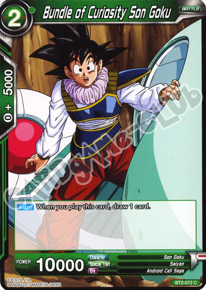 BT2-072 Bundle of Curiosity Son Goku comune normale (EN) -NEAR MINT-