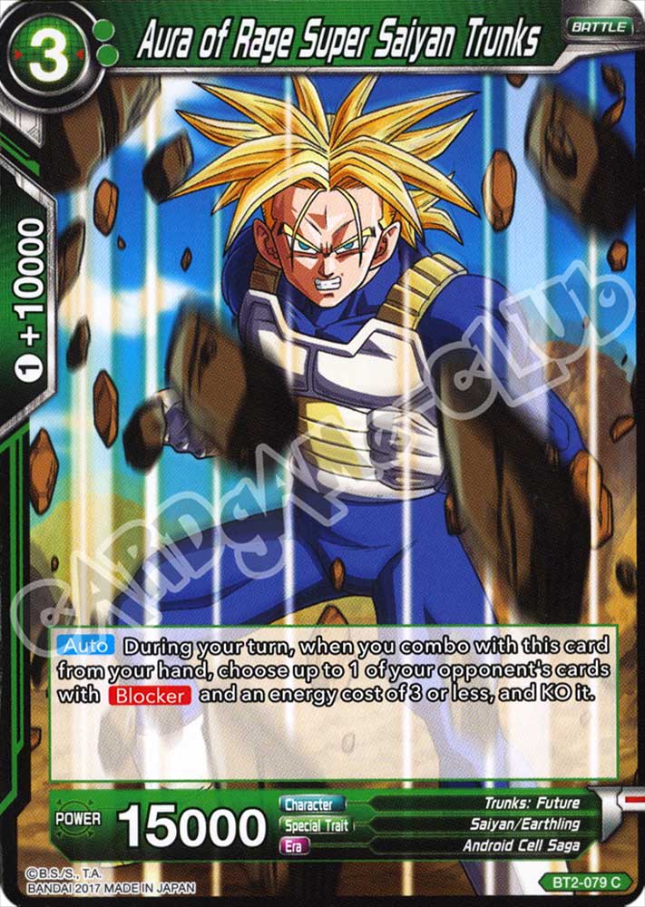 BT2-079 Aura of Rage Super Saiyan Trunks comune normale (EN) -NEAR MINT-