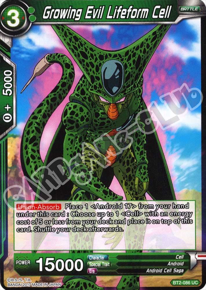 BT2-086 Growing Evil Lifeform Cell non comune normale (EN) -NEAR MINT-