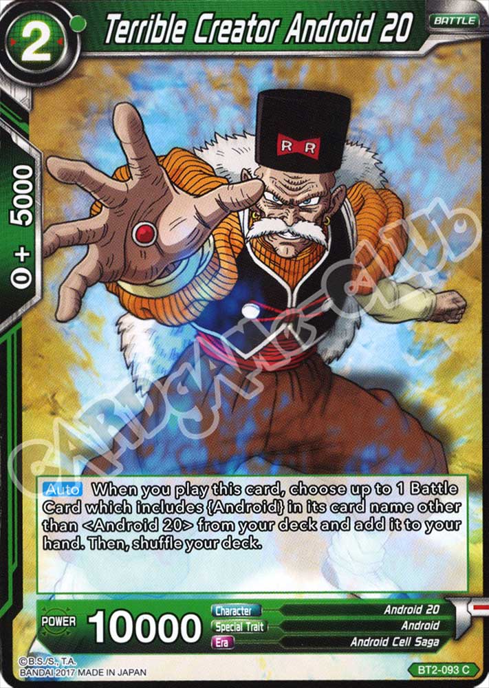 BT2-093 Terrible Creator Android 20 comune normale (EN) -NEAR MINT-