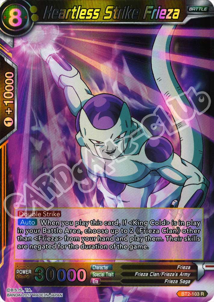 BT2-103 Heartless Strike Frieza rara normale (EN) -NEAR MINT-