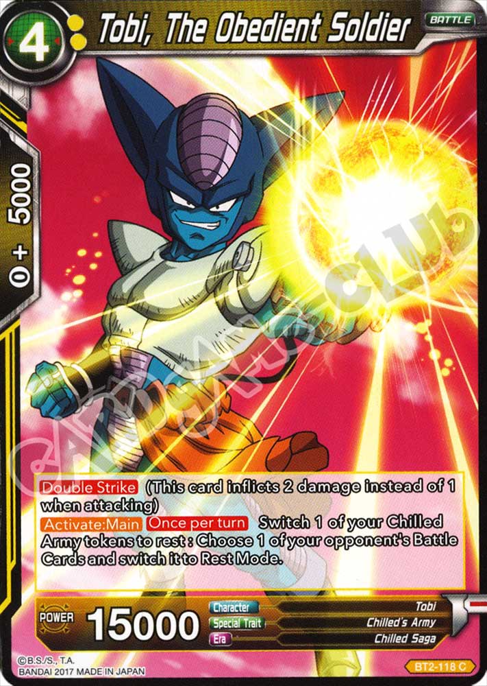 BT2-118 Tobi, The Obedient Soldier comune normale (EN) -NEAR MINT-