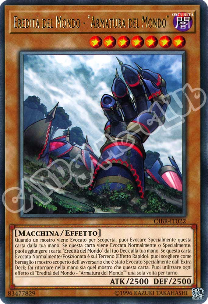 CIBR-IT022 Eredita' del Mondo-"Armatura del Mondo" rara unlimited (IT) -NEAR MINT-