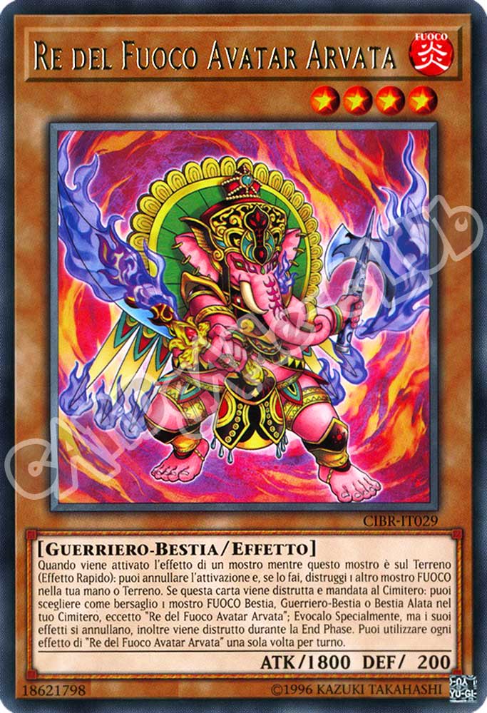 CIBR-IT029 Re del Fuoco Avatar Arvata rara unlimited (IT) -NEAR MINT-