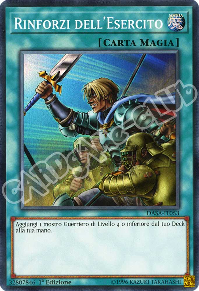 DASA-IT053 Rinforzi dell'Esercito super rara 1a Edizione (IT) -NEAR MINT-