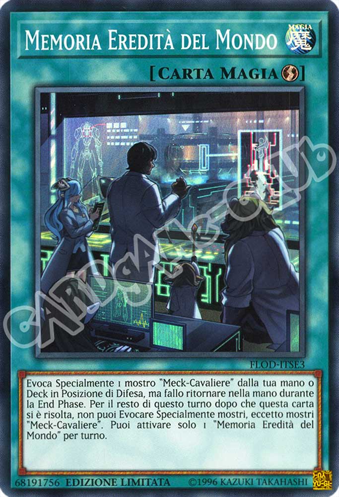 FLOD-ITSE3 Memoria Eredita' del Mondo super rara Edizione Limitata (IT) -NEAR MINT-