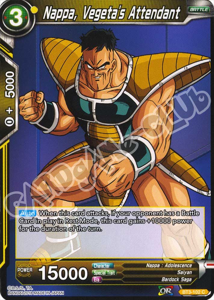Nappa, Vegeta's Attendant comune normale (EN) -NEAR MINT-